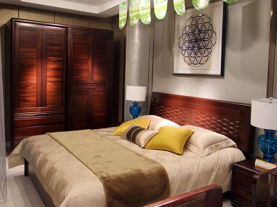 实木床&实木衣柜